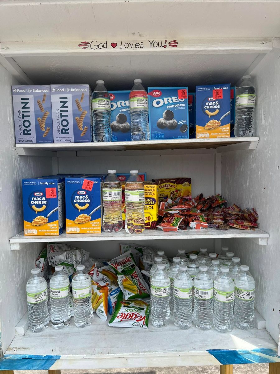 Lily's Blessing Box stocked with food, drinks and snacks